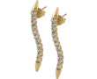Brinco folheado a ouro com strass